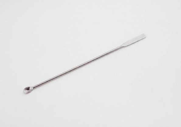Espátula Dupla com Micro-Colher em Arame de Aço Inox 3mm Comp 170mm
