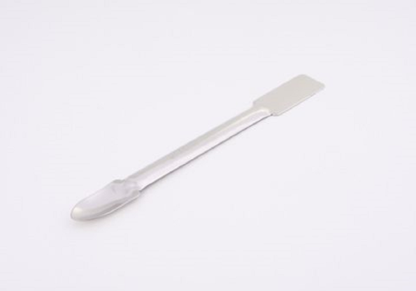 Espátula Dupla com Colher em Chapa de Aço Inox 220mm