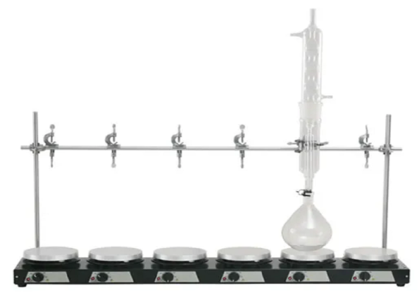 Conjunto modelo 501-6, de 6 placas aquecedoras Ø10 cm, até 360°C com 1620 W para 6 provas de 0,5L