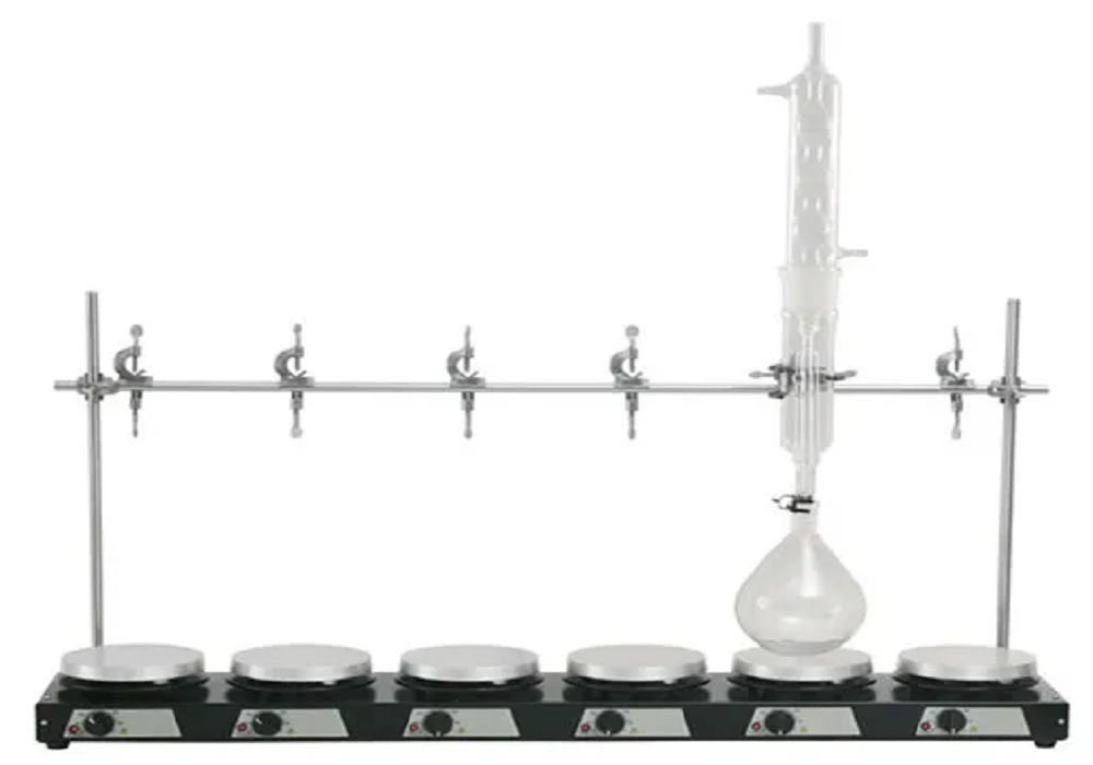 Conjunto modelo 502-6, de 6 placas aquecedoras Ø14 cm, até 360°C com 3900 W para 6 provas de 1 L. 230V