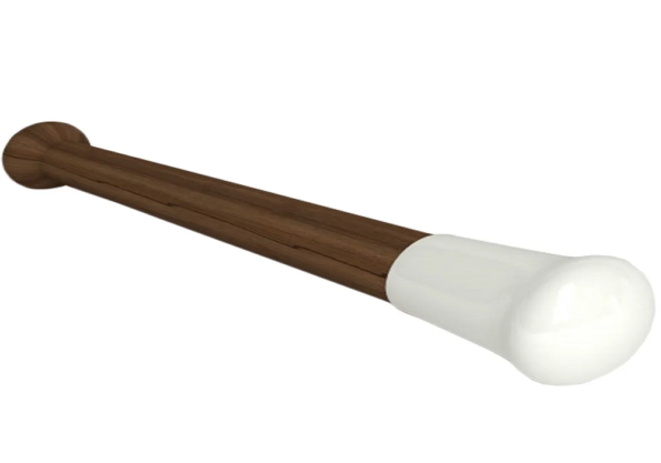 PISTILO EM PORCELANA 175MM COM CABO DE MADEIRA