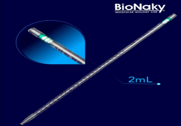 Pipeta sorológica descartável estéril 2ml  – Graduação 1/100